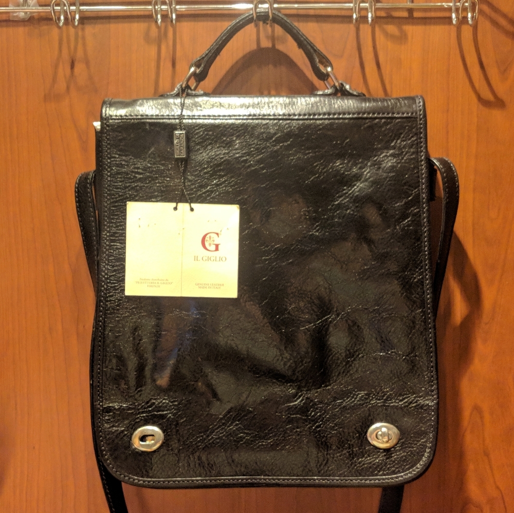 Italian Leather Shoulder Bag Unisex Brand New